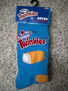 Hostess Twinkies Blue Crew Socks for Men